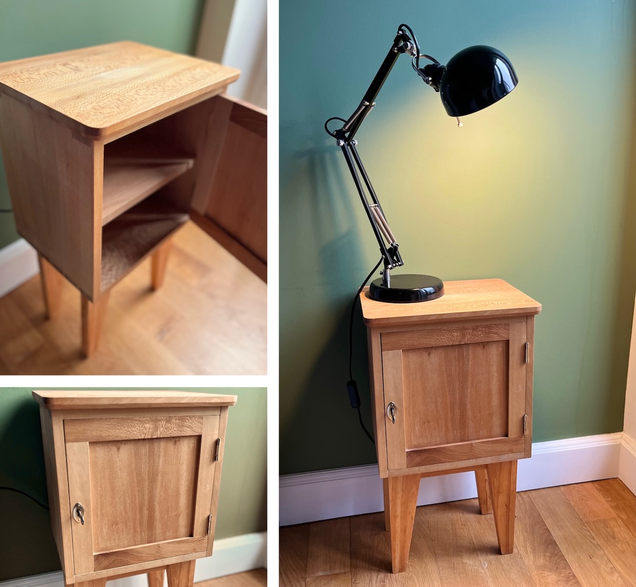 small wood bedside cabinet