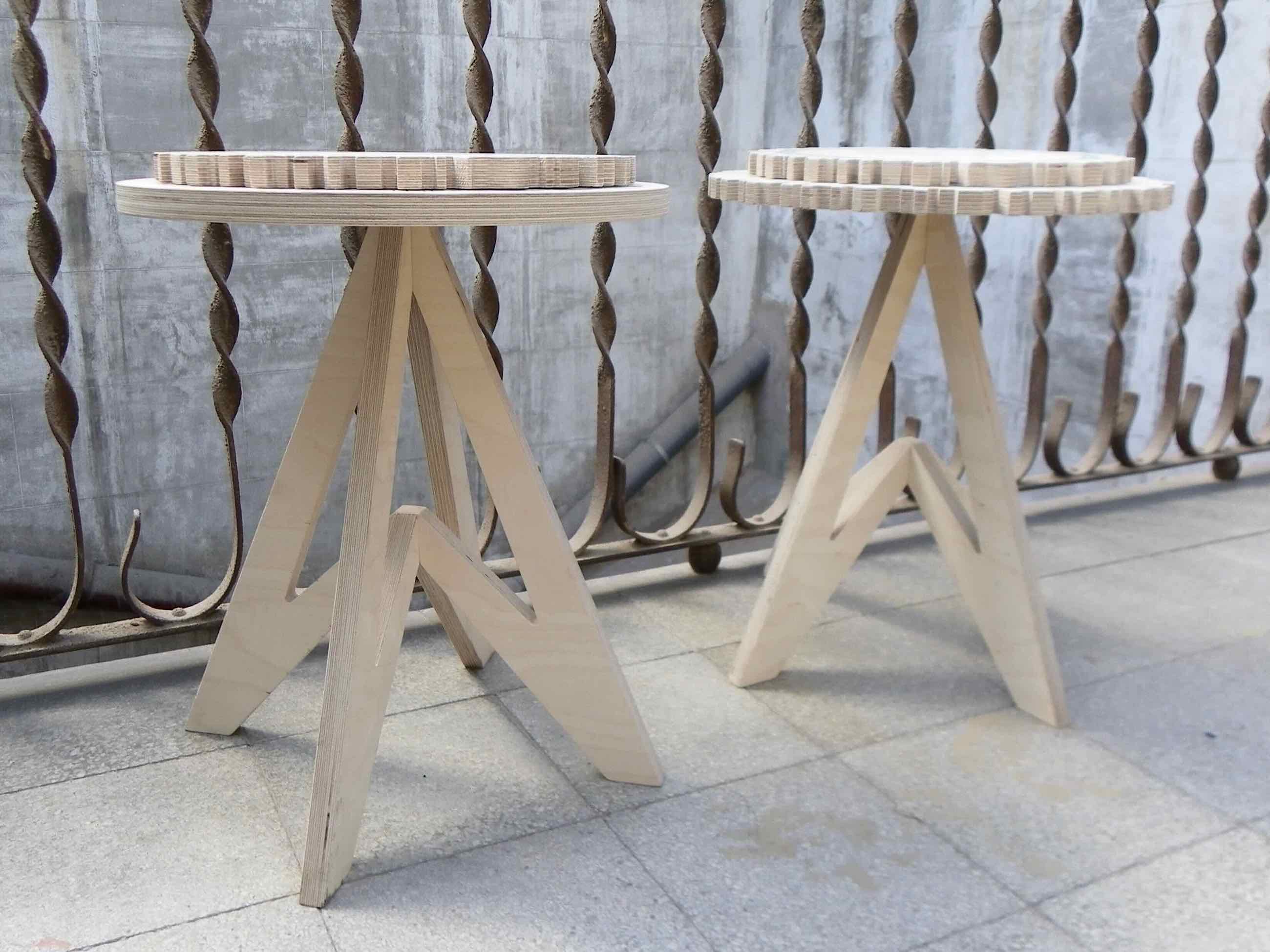 plywood stools