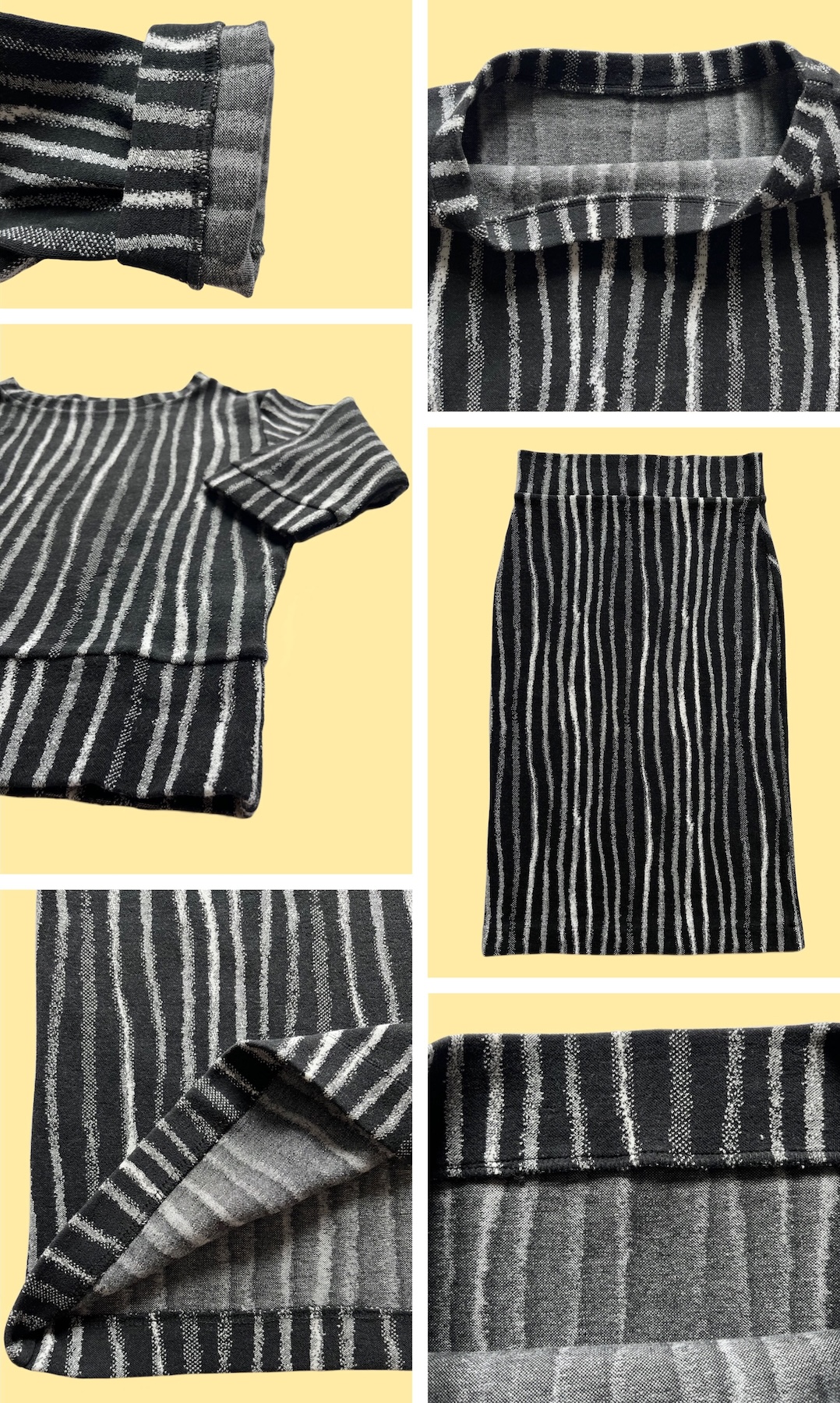 pencil skirt and top details