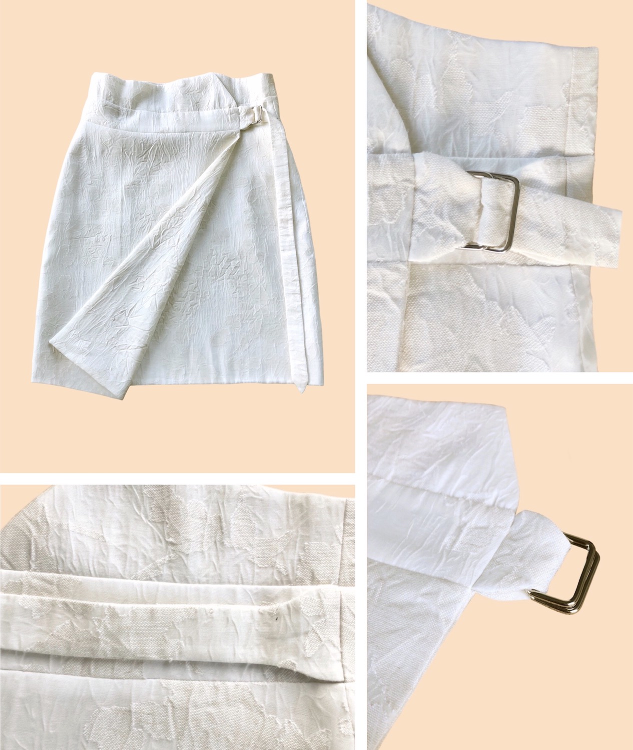 wrapover skirt details