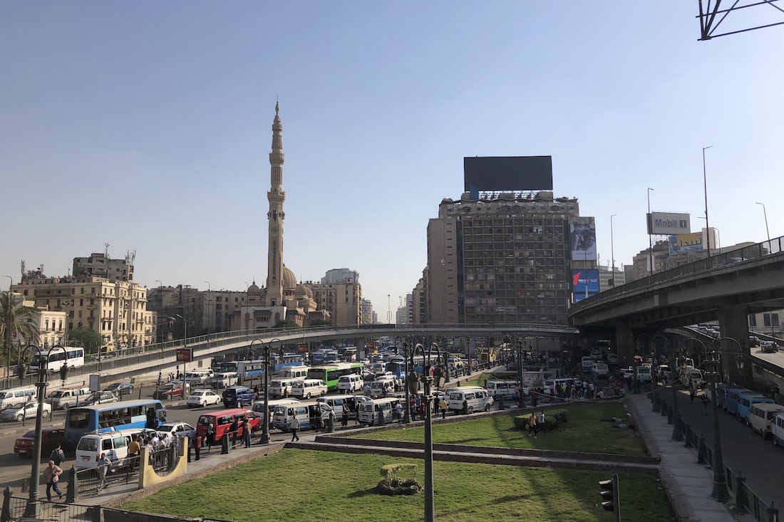 busy roads and square