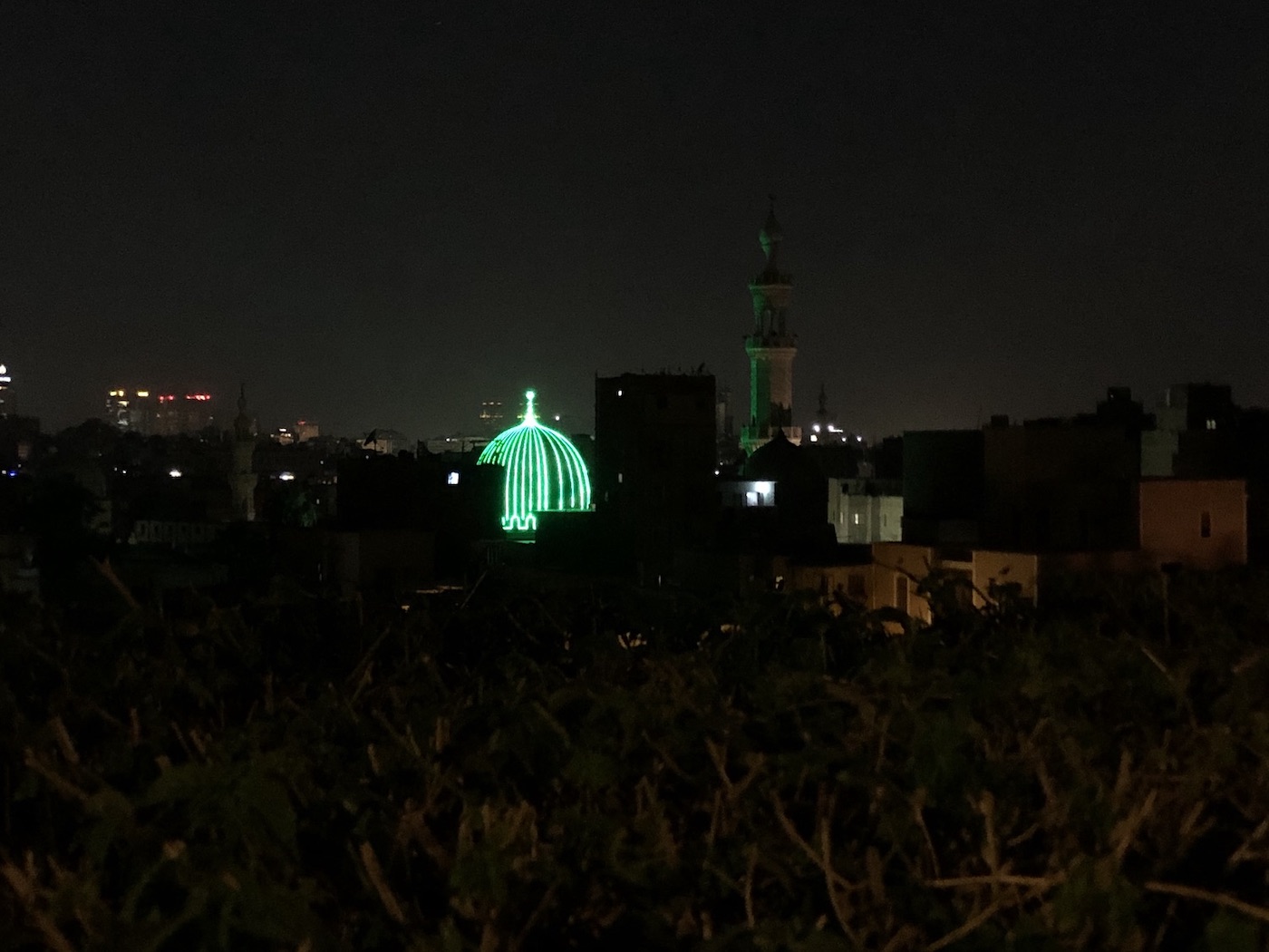 mosque at night