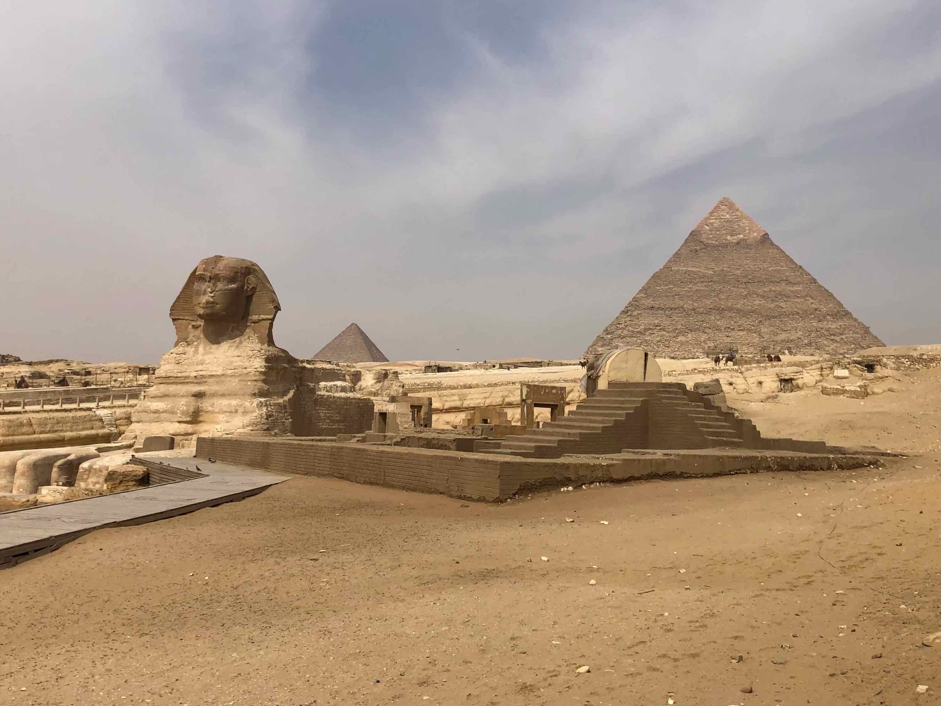 the sphynx and pyramids