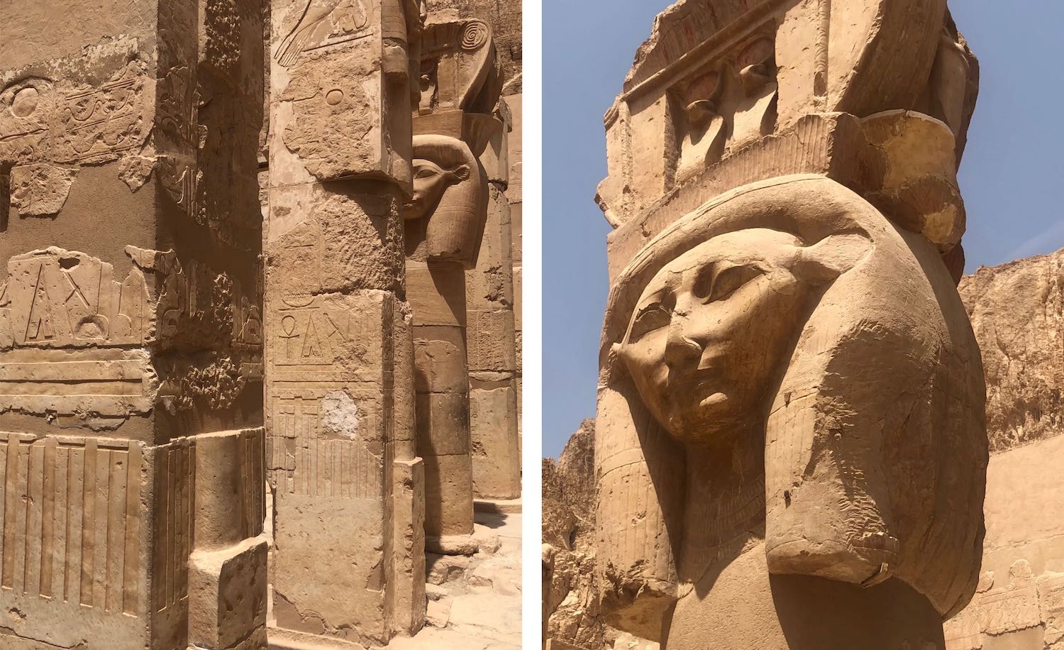 square columns and statue