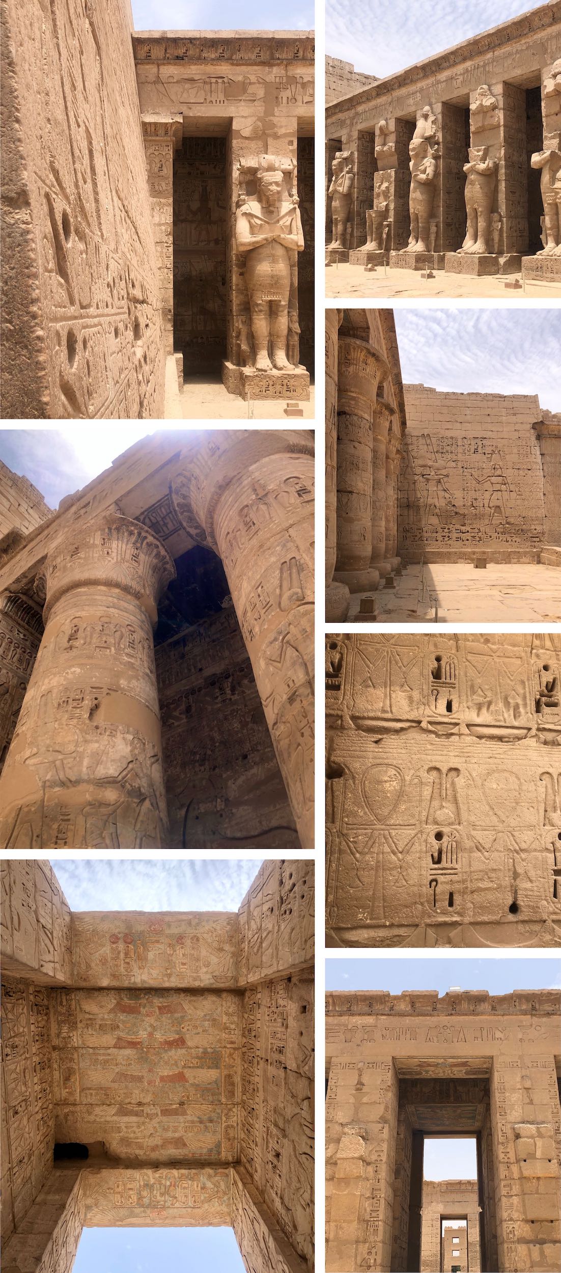 columns and walls with carvings
