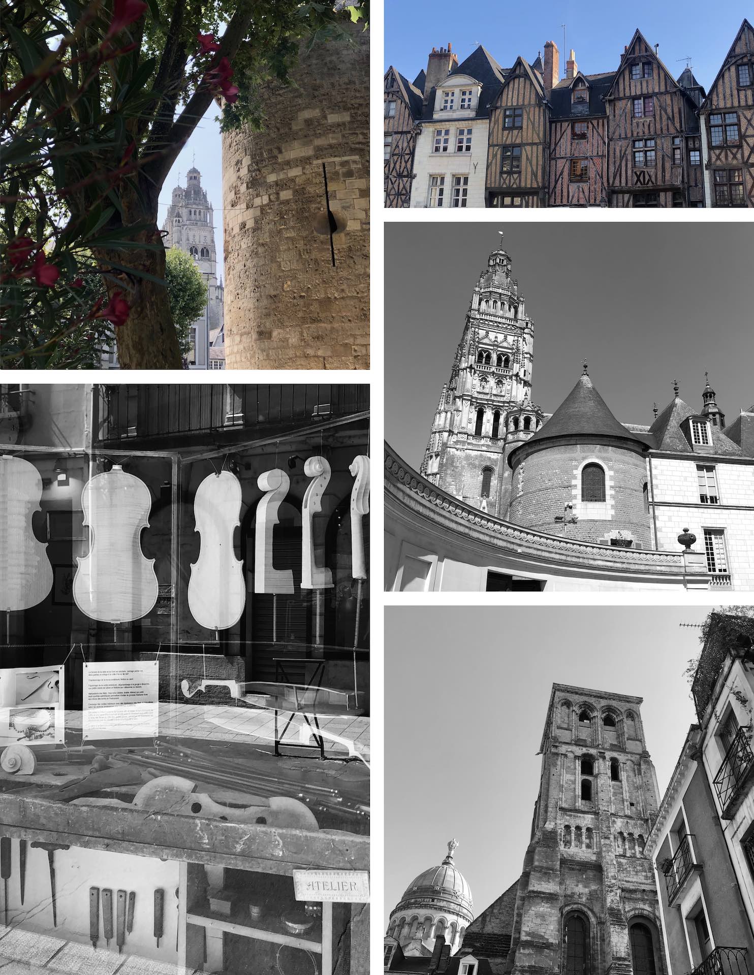 old town buildings and violin shop