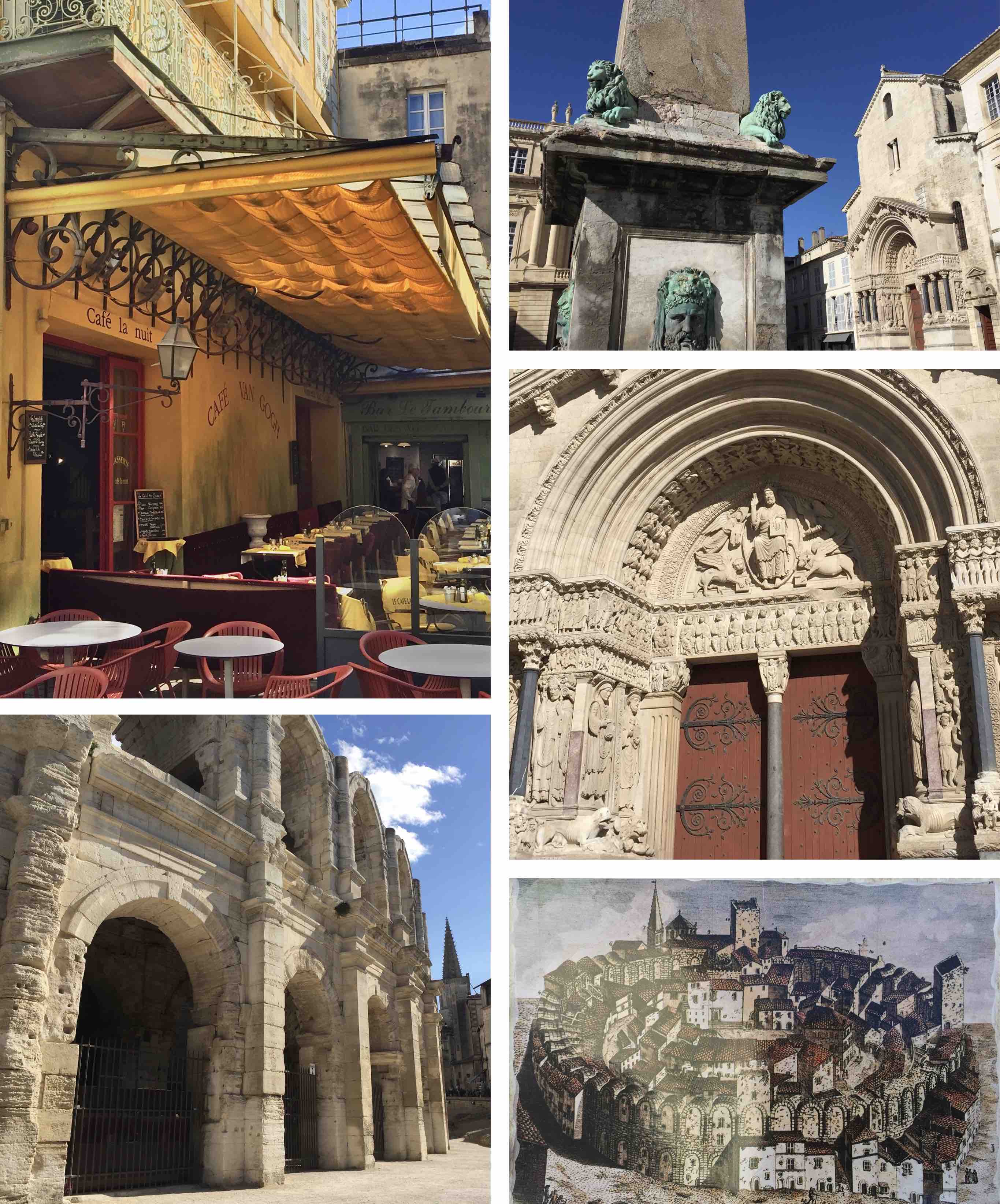 cafe, old town and colosseum